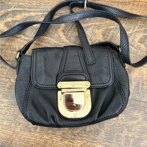 Michael Kors Mini Crossbody Bag Black Leather